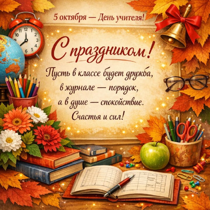классному руководителю с Днем учителя, открытка №26