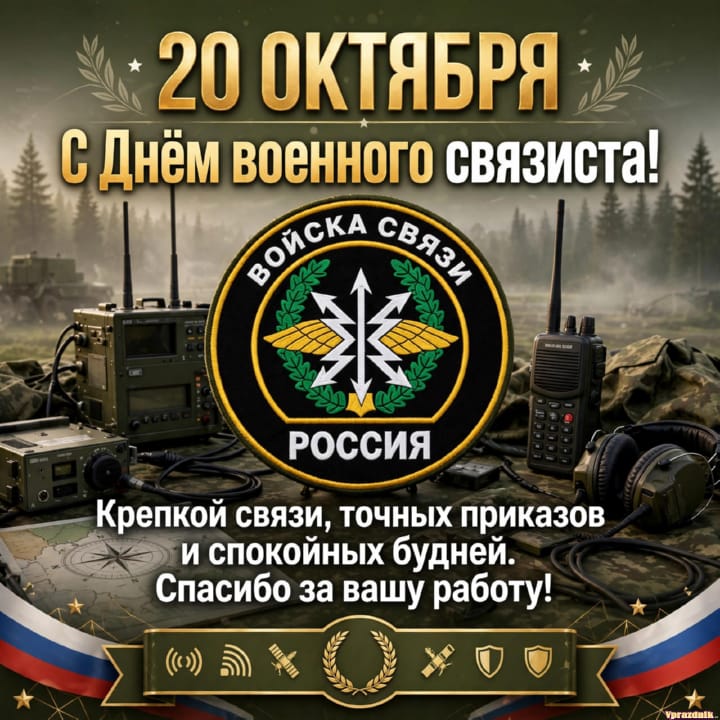 День военного связиста, открытка №1