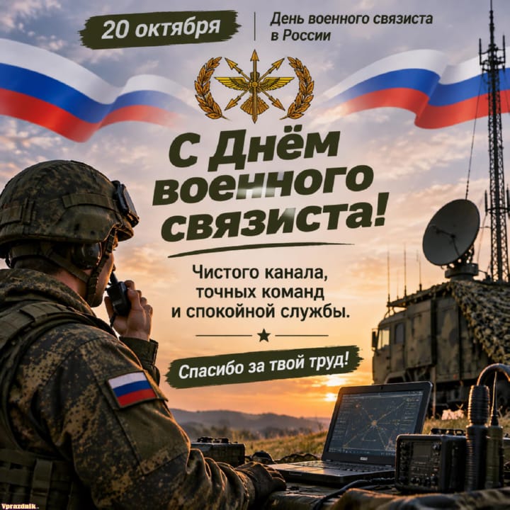 День военного связиста, открытка №2