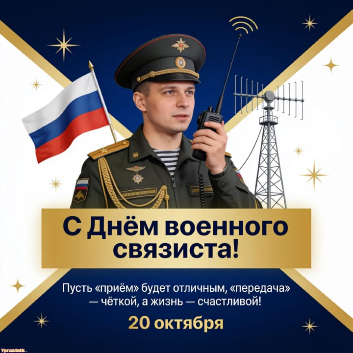 День военного связиста, открытка №3