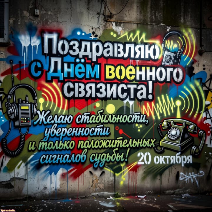 День военного связиста, открытка №6