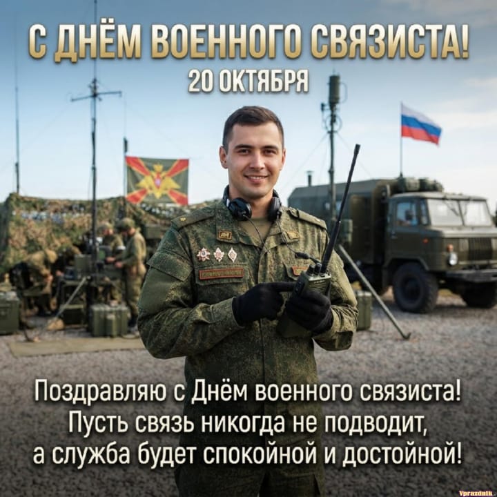 День военного связиста, открытка №7