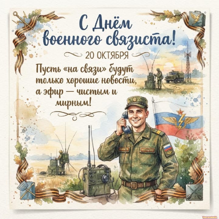 День военного связиста, открытка №9