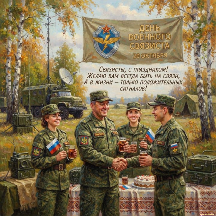 День военного связиста, открытка №10