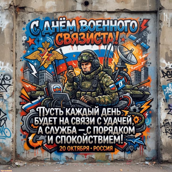 День военного связиста, открытка №12