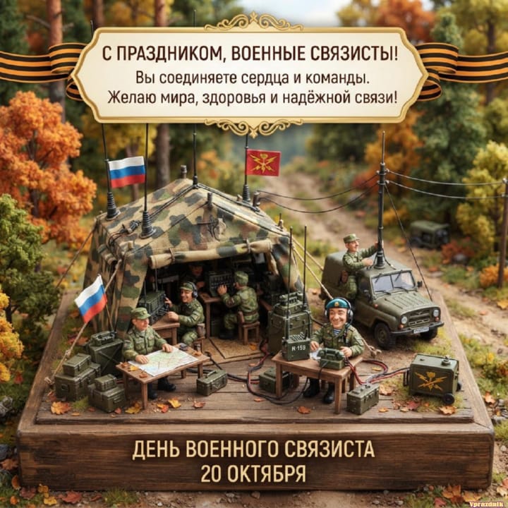 День военного связиста, открытка №13