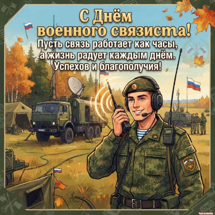 День военного связиста, открытка №14