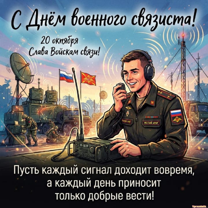 День военного связиста, открытка №15