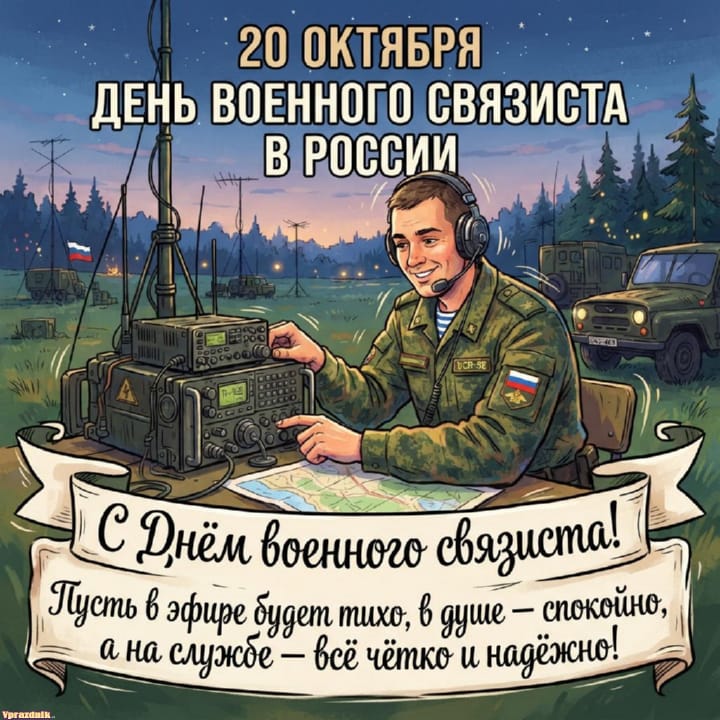 День военного связиста, открытка №16
