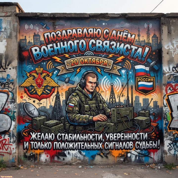 День военного связиста, открытка №19