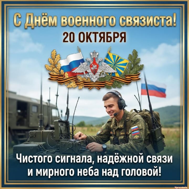 День военного связиста, открытка №21