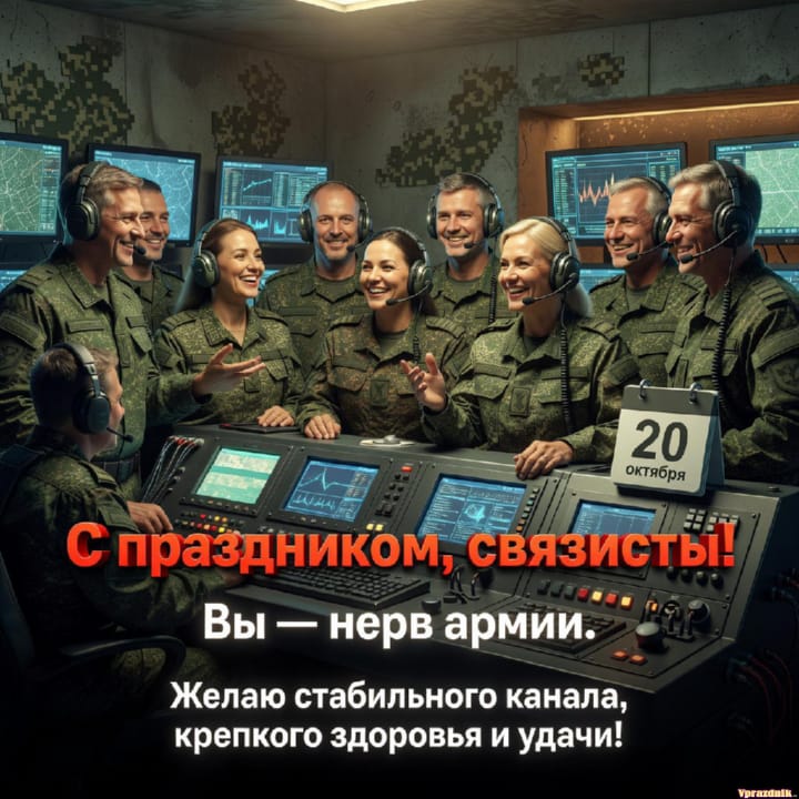 День военного связиста, открытка №24