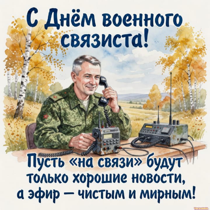 День военного связиста, открытка №25
