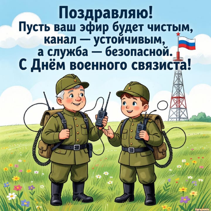 День военного связиста, открытка №26