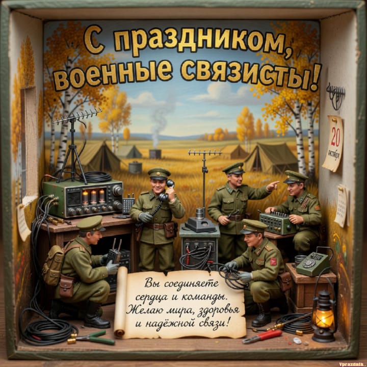 День военного связиста, открытка №27