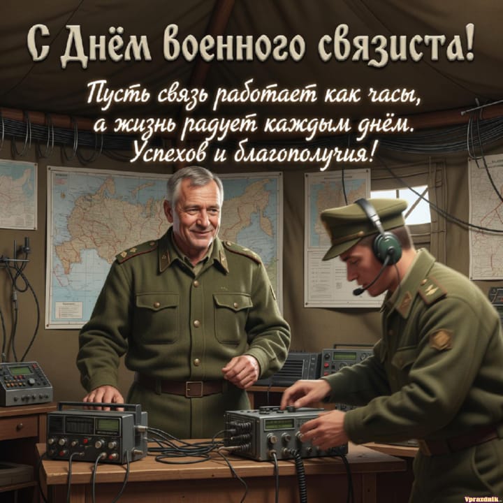 День военного связиста, открытка №28