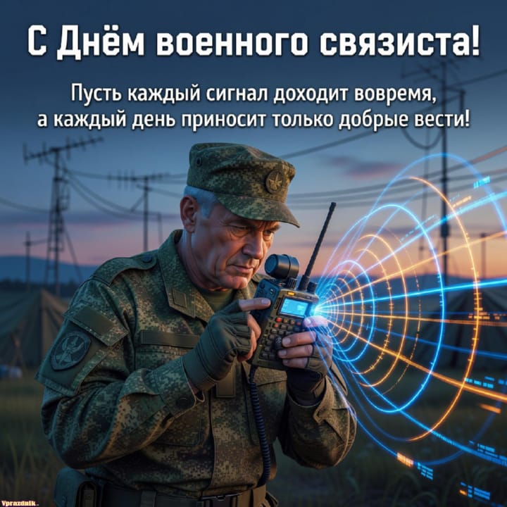День военного связиста, открытка №29