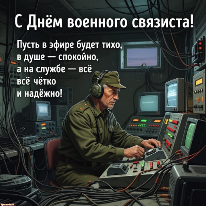 День военного связиста, открытка №30