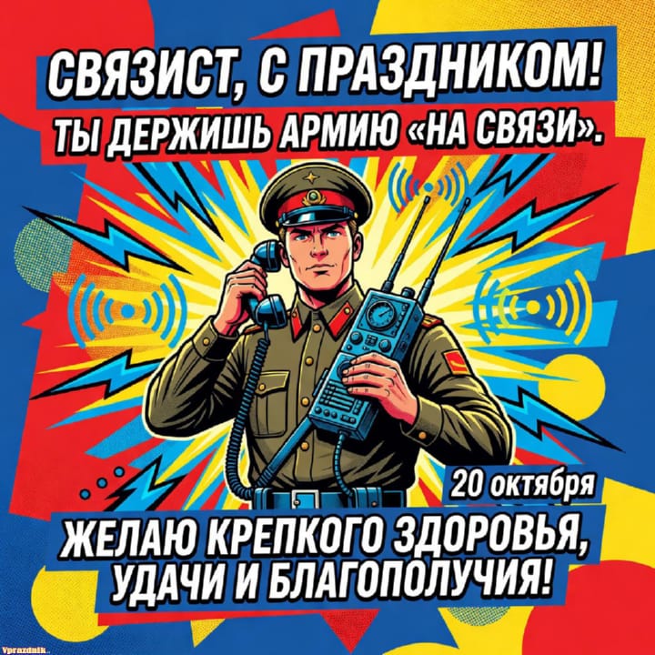 День военного связиста, открытка №31