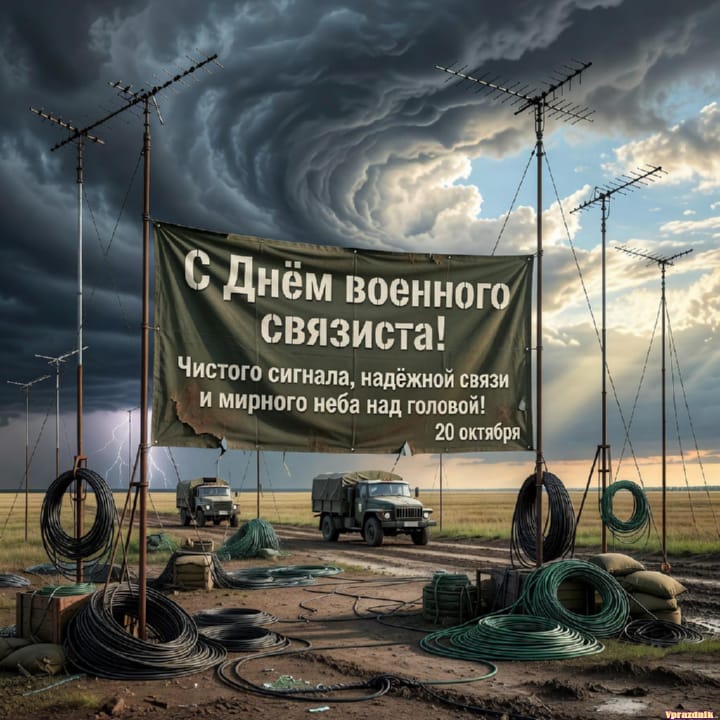 День военного связиста, открытка №33