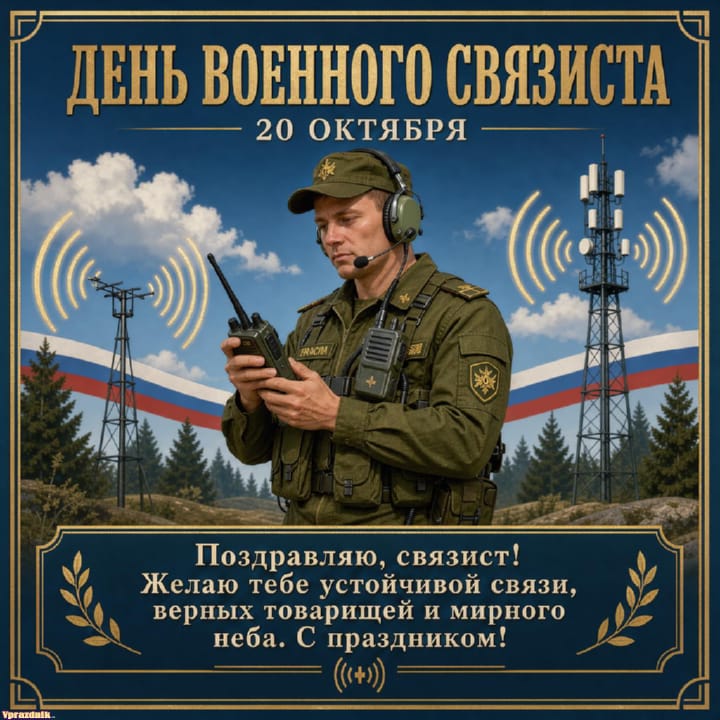 День военного связиста, открытка №34