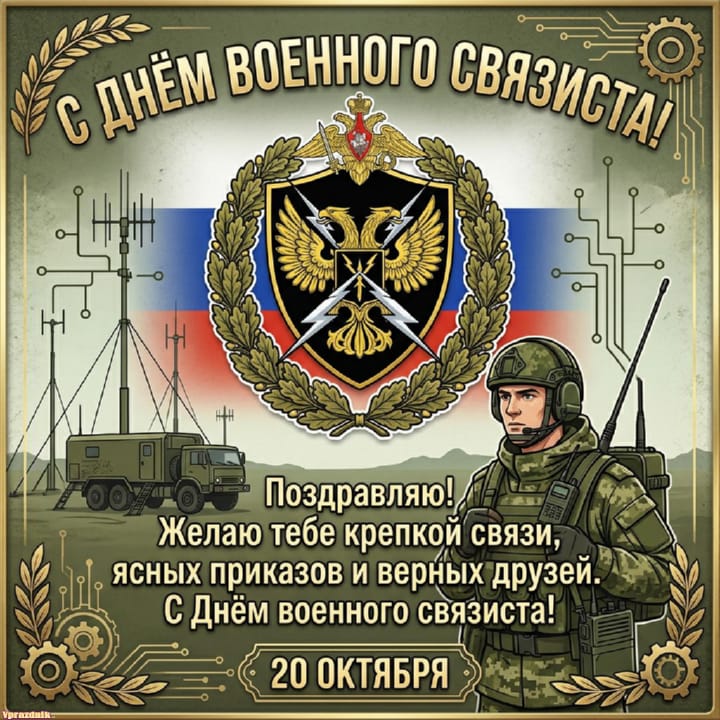 День военного связиста, открытка №35