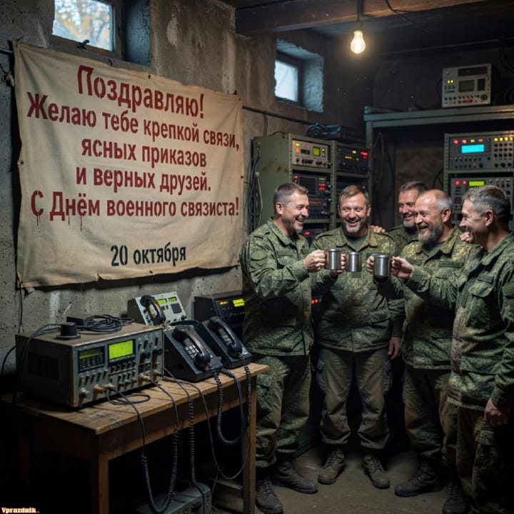 День военного связиста, открытка №36