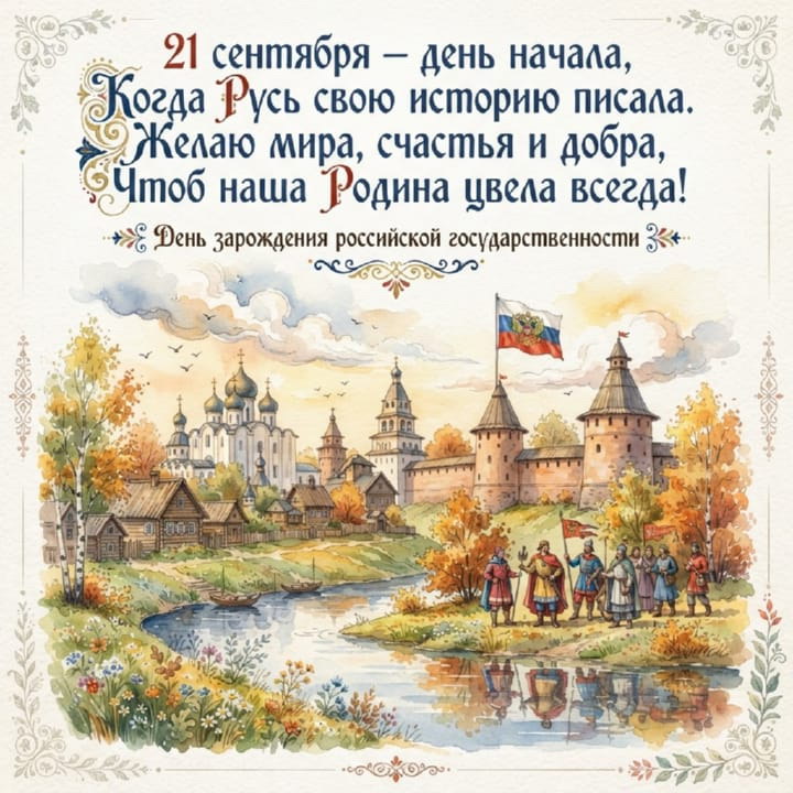 день зарождения российской государственности, открытка №10
