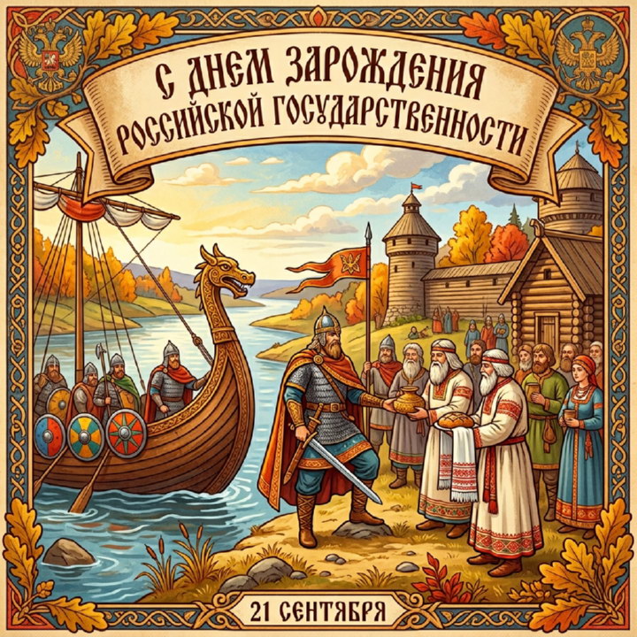 день зарождения российской государственности, открытка №12