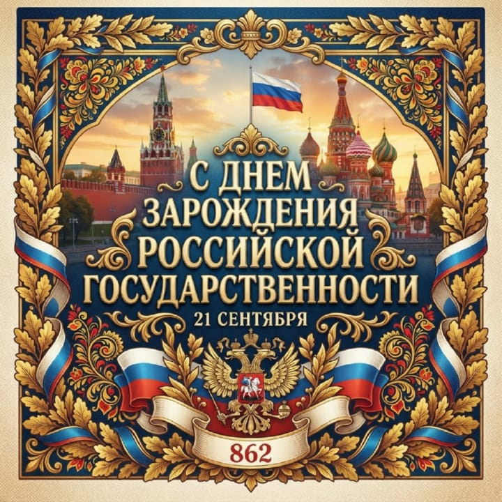 день зарождения российской государственности, открытка №2