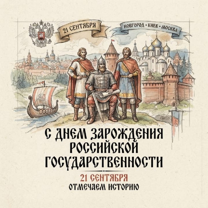 день зарождения российской государственности, открытка №26