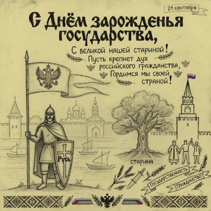 день зарождения российской государственности, открытка №32