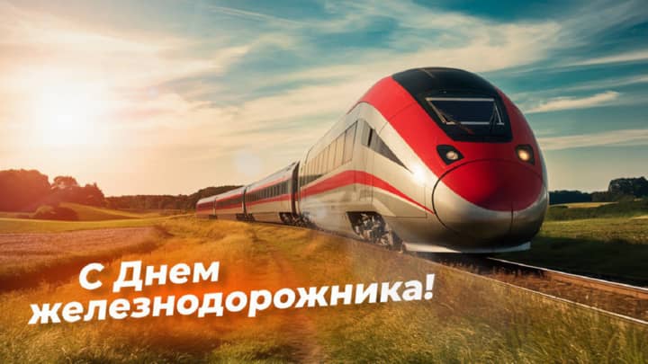 красивая открытка №26 с днем работников железнодорожного транспорта
