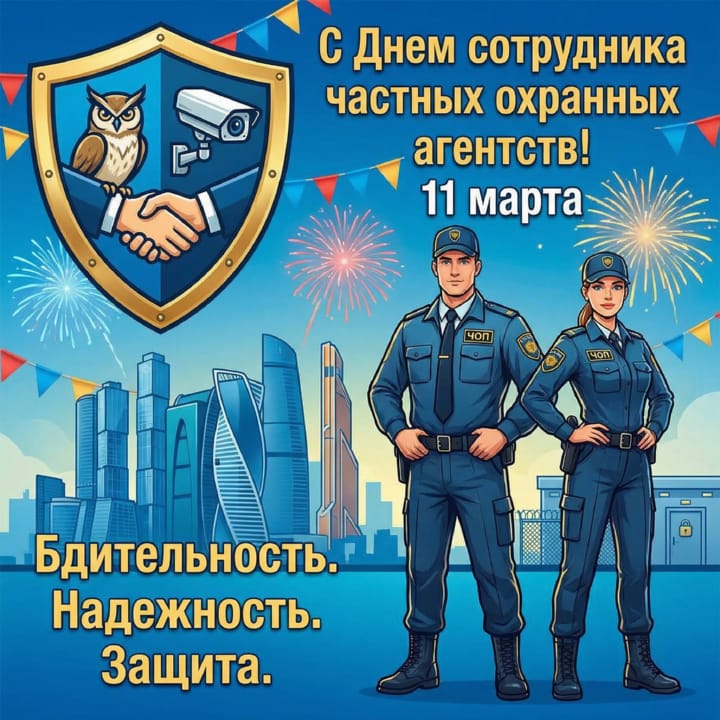 красивая открытка №24 с днем сотрудников частных охранных агентств
