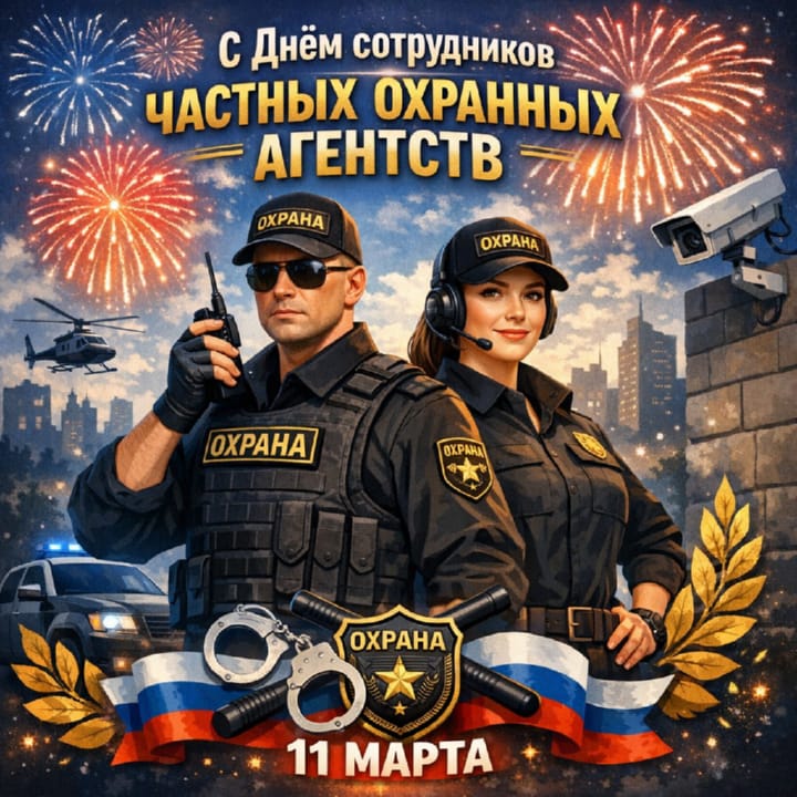 красивая открытка №29 с днем сотрудников частных охранных агентств