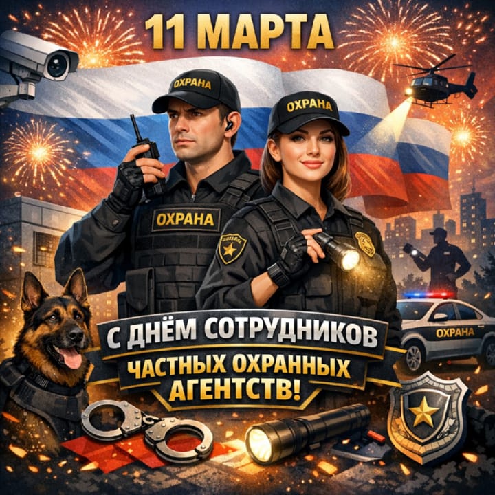 красивая открытка №32 с днем сотрудников частных охранных агентств