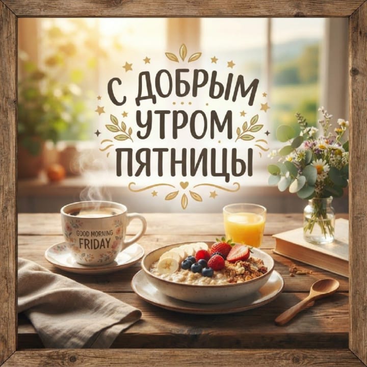 с добрым утром пятницы, открытка №1