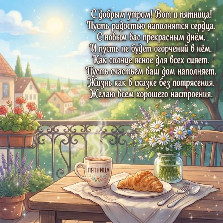 с добрым утром пятницы, открытка №11
