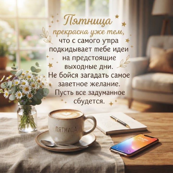 с добрым утром пятницы, открытка №12