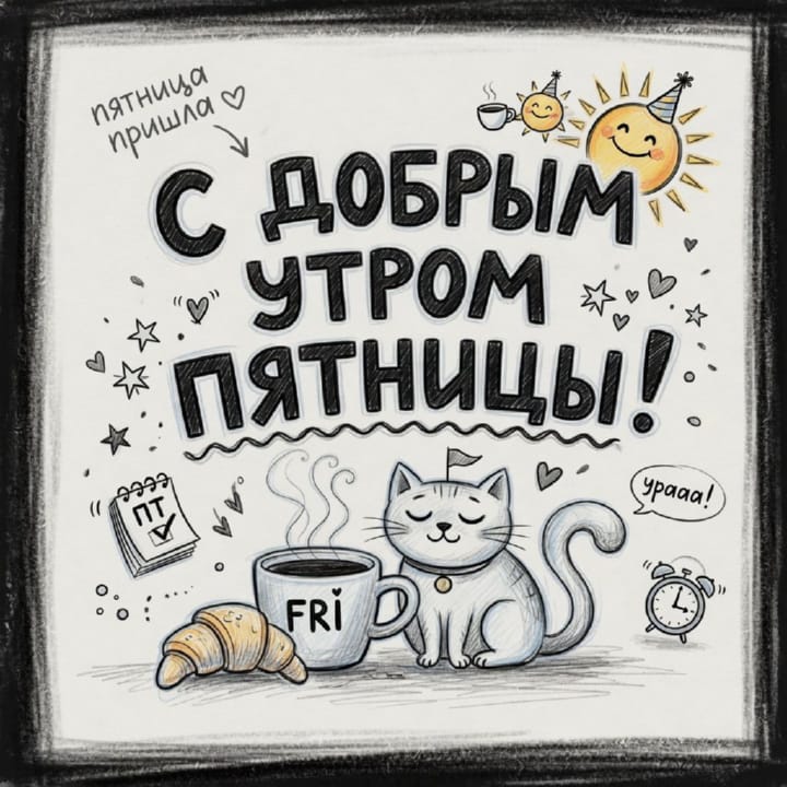 с добрым утром пятницы, открытка №27