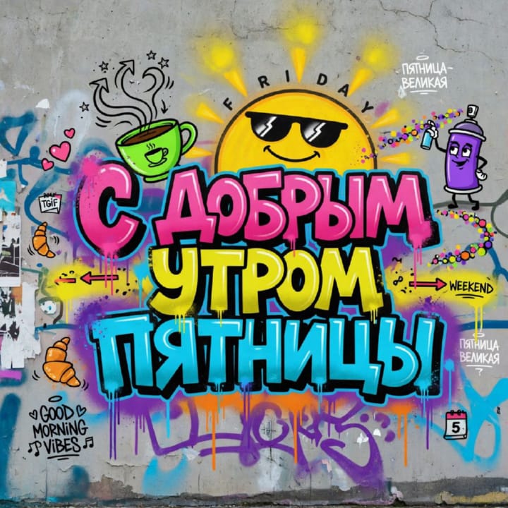 с добрым утром пятницы, открытка №35