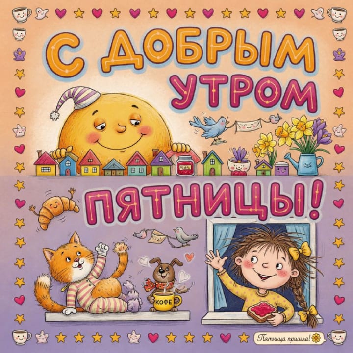 с добрым утром пятницы, открытка №37