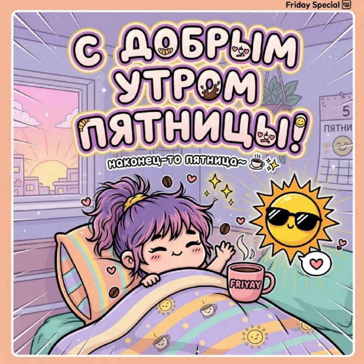 с добрым утром пятницы, открытка №38