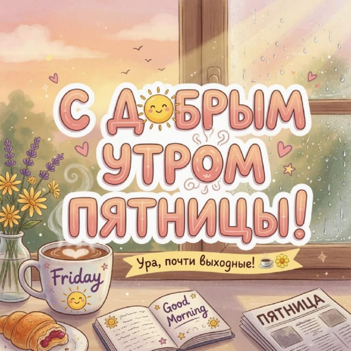 с добрым утром пятницы, открытка №39