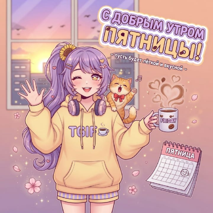с добрым утром пятницы, открытка №45