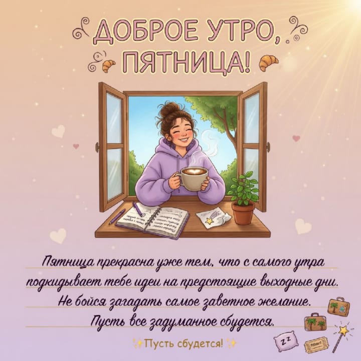 с добрым утром пятницы, открытка №48
