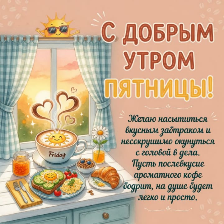 с добрым утром пятницы, открытка №49