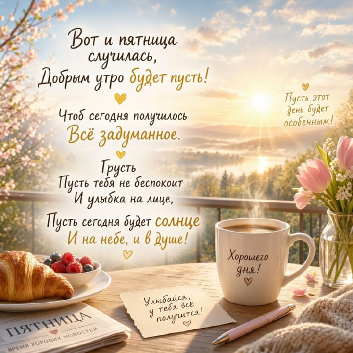 с добрым утром пятницы, открытка №58