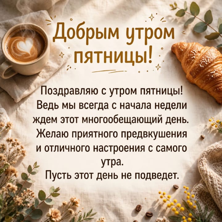 с добрым утром пятницы, открытка №61