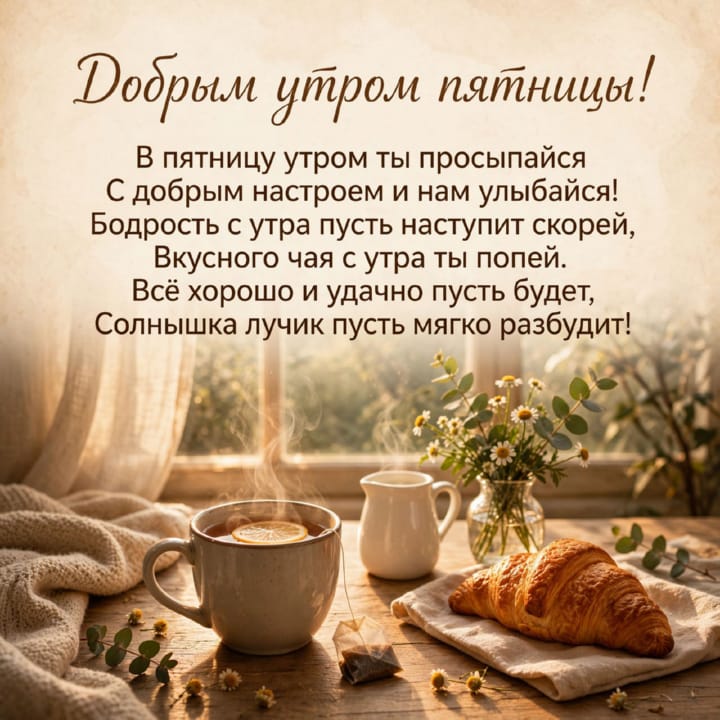 с добрым утром пятницы, открытка №63